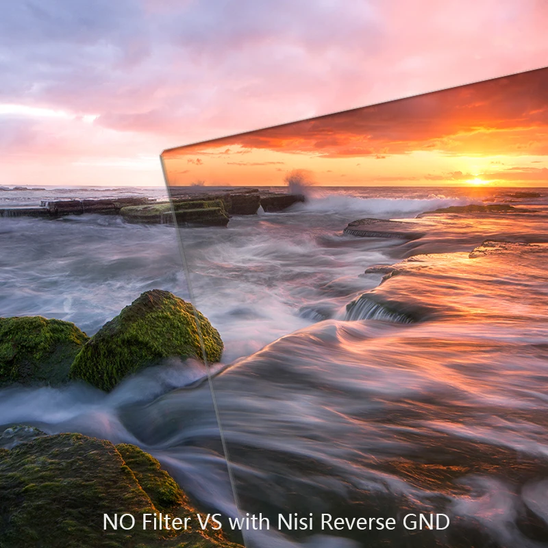 NISI Reverse GND8 100*150mm Square Filter Optical Glass Nano IR GND8 Reverse Gradual Neutral Density Filter