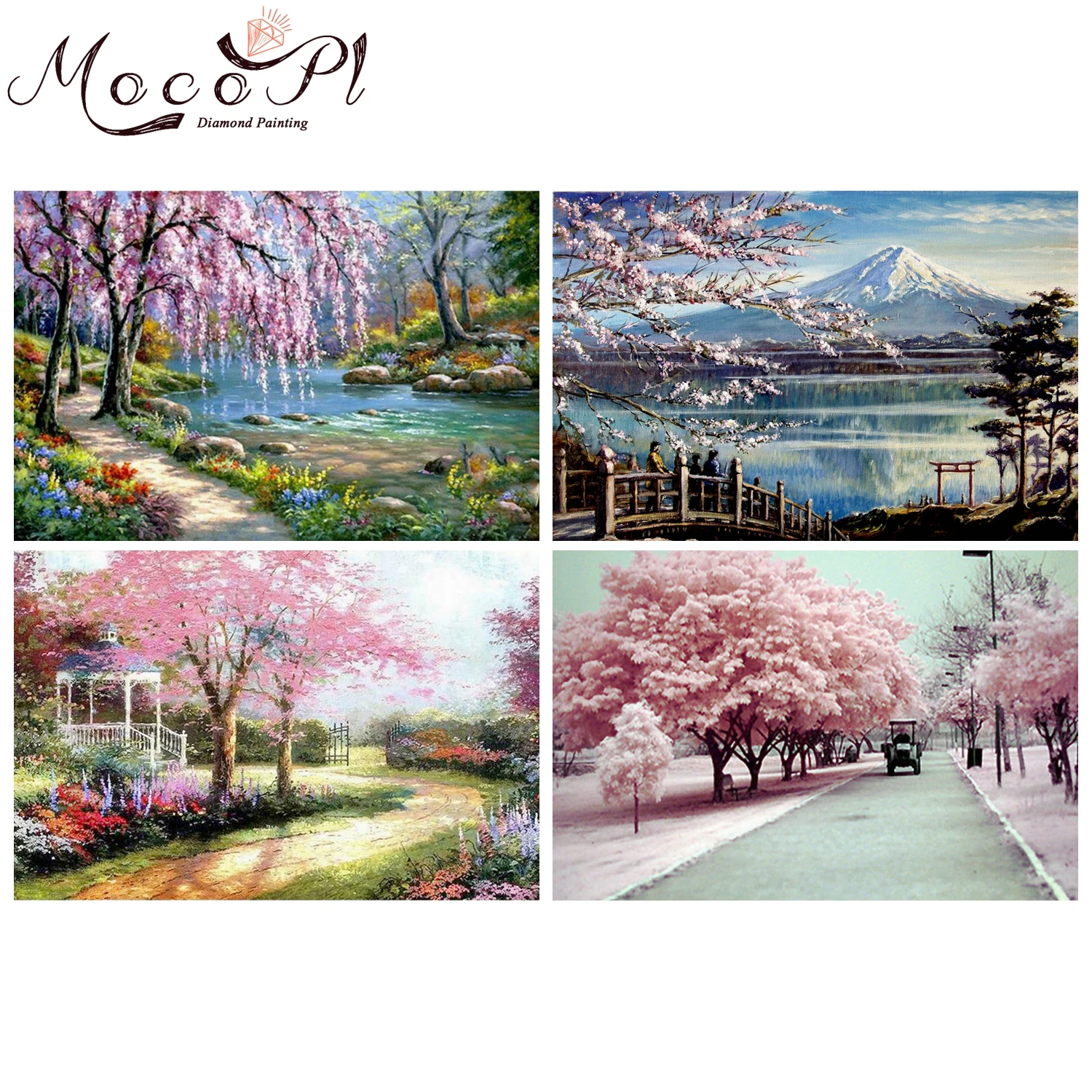 

Diamond painting,Sakura,Full,Diamond Embroidery,Scenery,Round/Square,Cross Stitch,Needlework,Diamonds Mosaic,Gift,Home Decor,Art