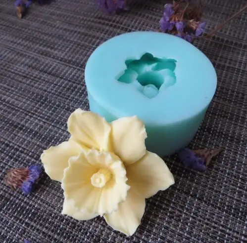 PRZY HC0089 Silica gel 3D molds flowers silicone soap mold flower candle aroma mould soap making moulds resin clay molds