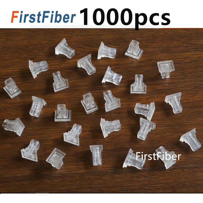 1000pcs SC FC couplers Transparent dust caps , FC SC Adapter dust caps, Fiber Optic Connector dust caps SC Splitter dust caps