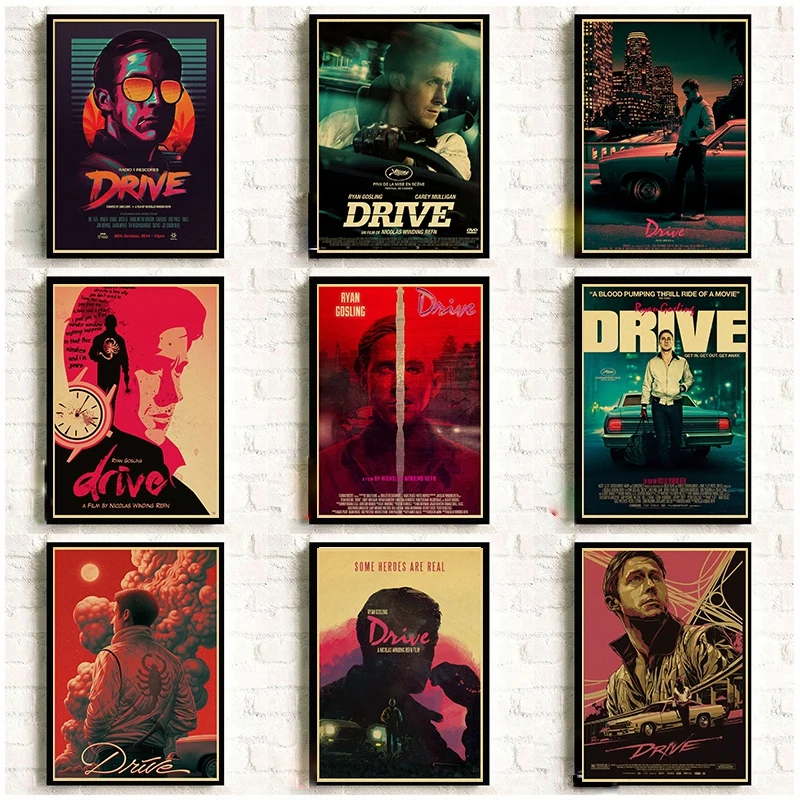 Ryan Gosling Classic Movie Drive Poster Vintage Wall Poster Home Room Study Wall Decor Kraft Paper Wall Pictire/Painting