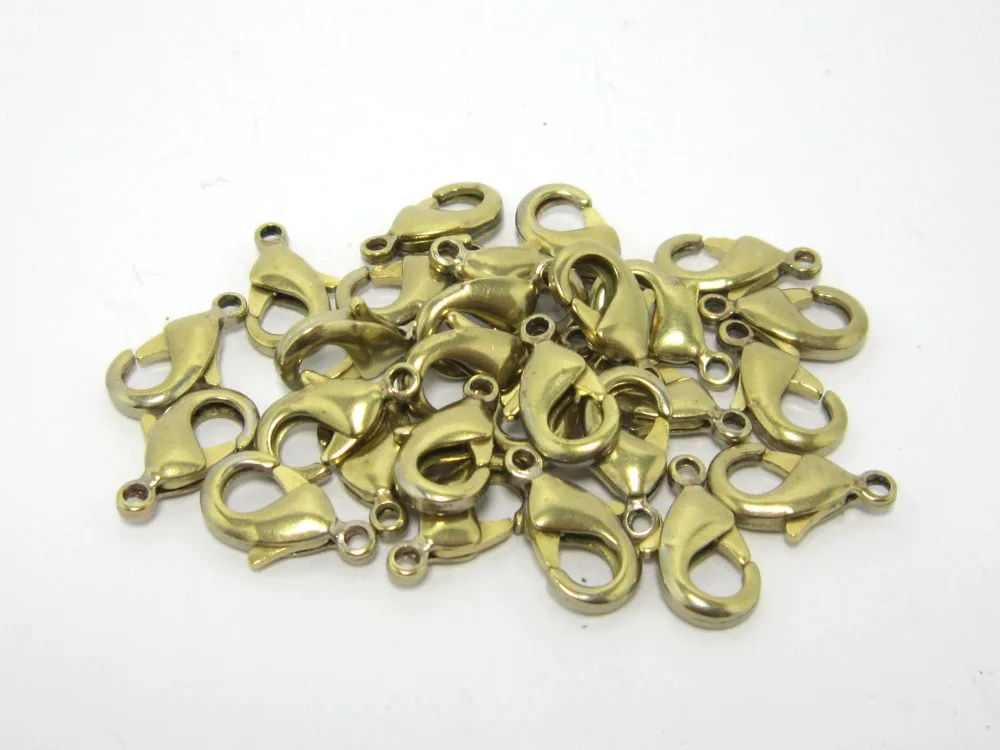 20pcs Brass lobster clasp, 12x6mm, Raw brass claw clasps, Lobster clasp, Bracelet clasp, Chain Necklace Jewelry making R203