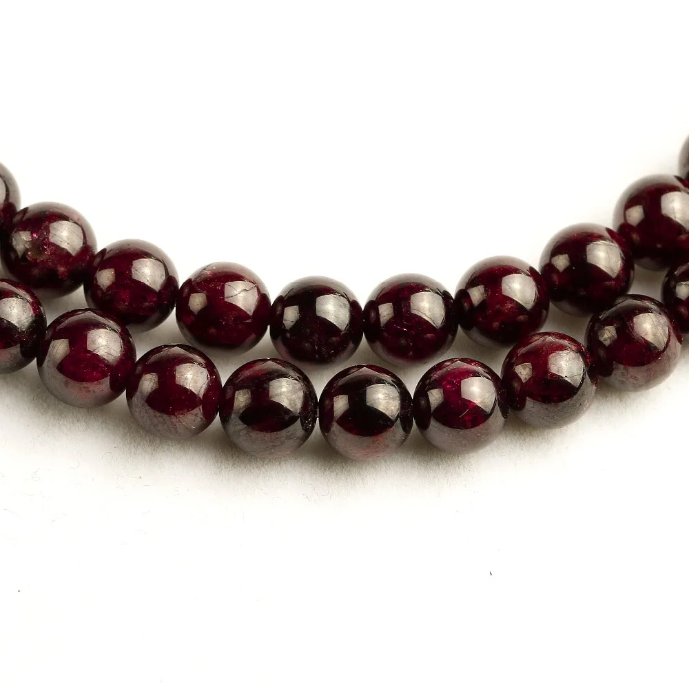 Natural A Garnet 108 Beads Mala Bracelet 6MM Stone Women Men Meditation Lotus OM Charm Yoga Bracelets Drop shipping