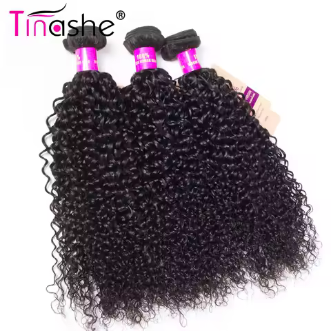 Tinashe Hair Brazilian Hair Weave Bundles Remy Human Hair 3 Bundles Deals 8- 28 Inch Natural Color Curly Hair Bundles