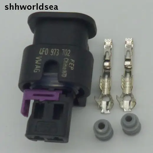 shhworldsea 5/30/100sets 2pin 1.5mm  connector auto socket  4F0 973 702 for VW&Audi