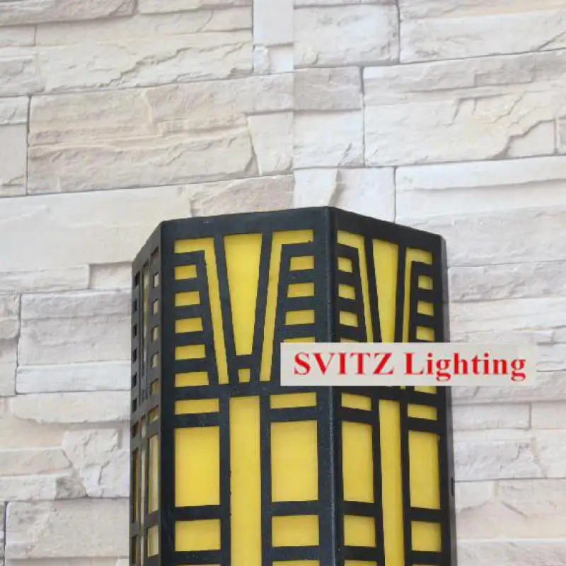 Chinese huge outdoor lighting Vertical courtyard wall lamp outdoor wall lamps garden light T5 led fluorescent hotel wall sconce