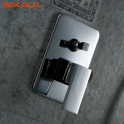 Single Handle Square Shape Solid Brass Wall Mount Shower Mixer Control Valve and Shower Faucet BR-9111