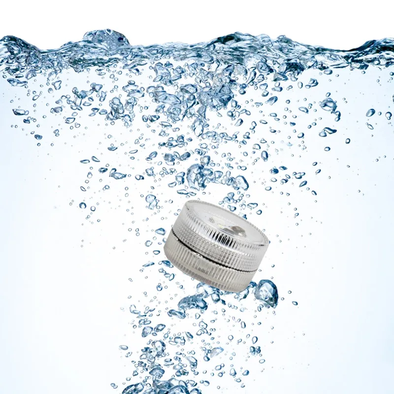 بطارية تعمل بالطاقة LED أضواء تحت الماء RGB غاطسة ضوء IP68 مقاوم للماء عن بعد حمام سباحة ليلة مصباح ديكور حفل زفاف #2