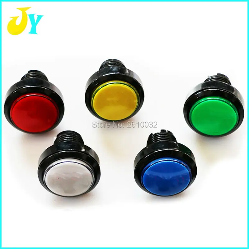 

Free shipping 10pcs 33mm illuminated arcade push button 12v LED Arcade Start Push Button with microswitch for jamma DIY parts