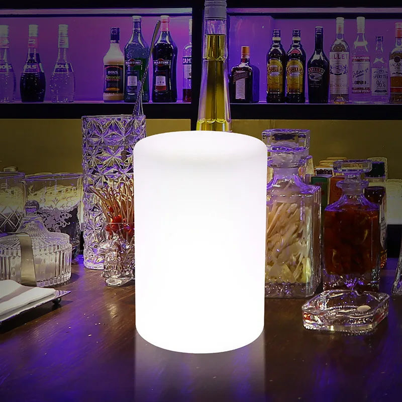 Cylindrical Night Lights Remote Control 16-Color LED Flashing USB Table Lamps for Bar Hotel Club Coffee House Bedroom Decoration
