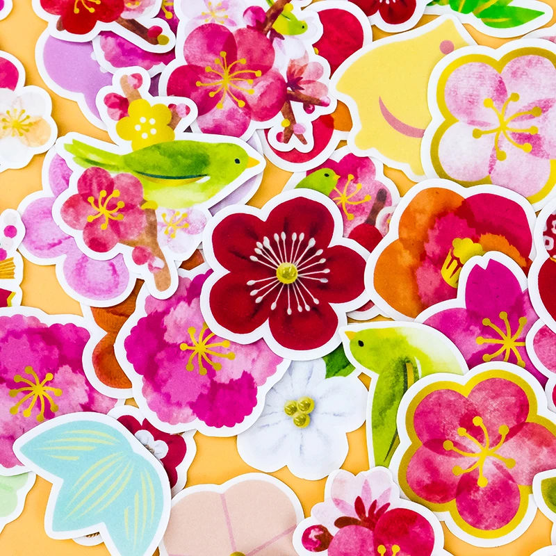 36pcs Creative Cute Self-made Plum/flower stickers DIY Stickers Diary Album Decoration scrapbooking child stationery office