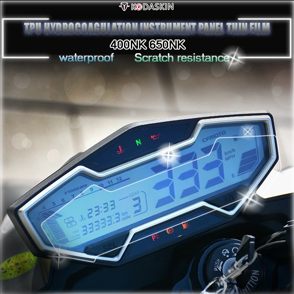 KODASKIN Motor TPU Instrument Protection Speedometer Waterproof  Protective Film Hydrogel Film Fit for  CFMOTO 400NK 650NK 250SR