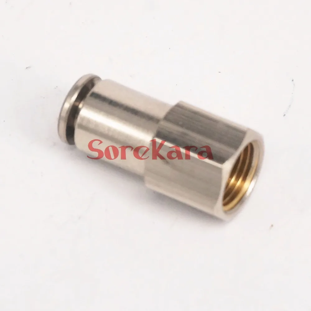 

Pneumatic Nickel Brass Push In Connector Union Quick Release Air Fitting Plumbing 3/8" BSP Female to Fit Tube O/D 10mm