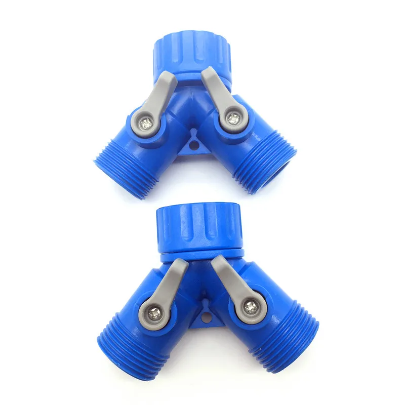 1 Pcs Y Faucet Adapter Shunt Switch Two-way Control Valve Adapter For G3 / 4 \'\' Connector Garden Irrigation System Tools
