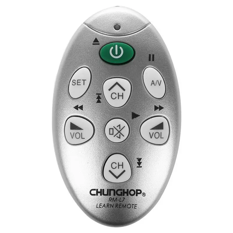 

10PCS/LOT Chunghop rm-L7 Universal Remote Controller Control Learning DC 3V Mini Learning TV/SAT/DVD/CBL/DVB-T Copy