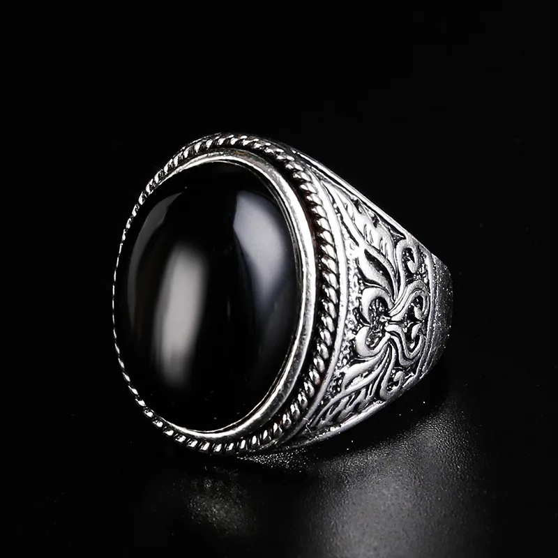 Vintage Rings For Women Male Green Oval Stone Ring Men Engagement Jewelry Ringen For Best  31055