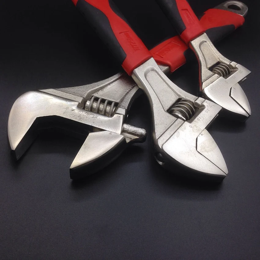 6 "/8"/10 "/12" ประแจปรับ Multi-Functional Spanner พลาสติก Handle ประแจ auto ช่างซ่อมเครื่องมือเปิดประแจ