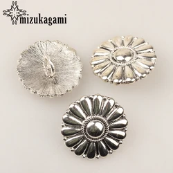 Jewelry Making Supplies Wholesale Lots Bulk Jewelry Findings CONCHO Buttons Round Daisy Sun Flowers 30mm 3pcs/lot