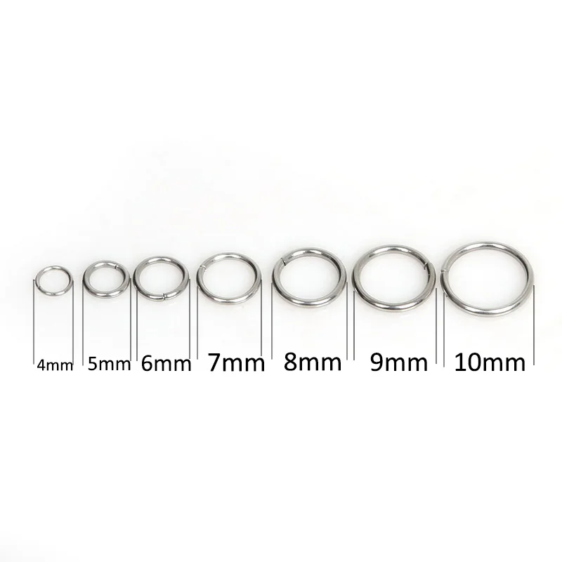 200pcs/Lot 4/5/6/7/8/9/10mm Metal Rings DIY Jewelry Findings Open Single Loops Jump Rings & Split Ring for jewelry making