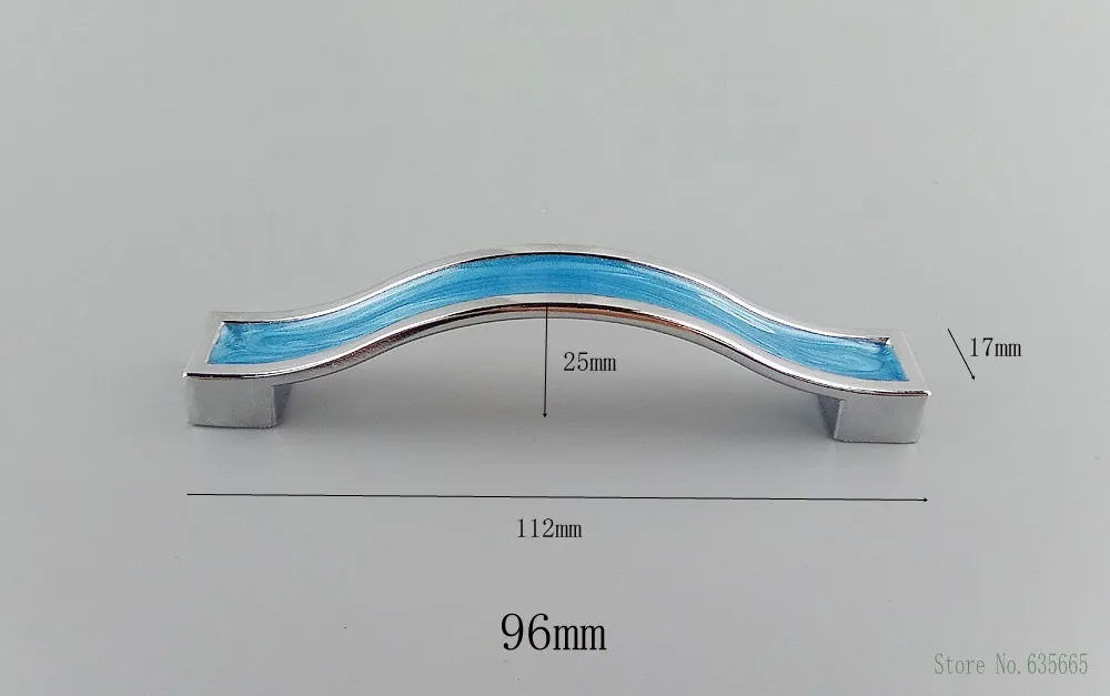 Modern Blue Resin Furniture Handles Kitchen Cabinets Drawer Wardrobe Cupboard Pull Door Knobs Dresser Children\'s Room Handles