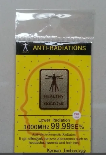 

Factory wholesale gold anti radiation sticker for mobile phone 3G | 4G | 5G EMR-F-P Protection 500pcs/lot