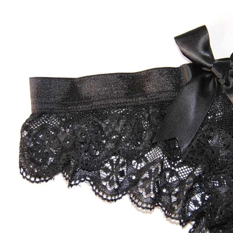 CINOON Sexy LaceThong Bow Panties Female Floral Lace Women Panties Breathable Briefs Ladies Low Waist Transparent Underwear