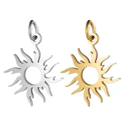 10pcs/lot 316 Stainless Steel Sun Charm Wholesale DIY Jewelry Making Jewellery Never Tarnished Pendant
