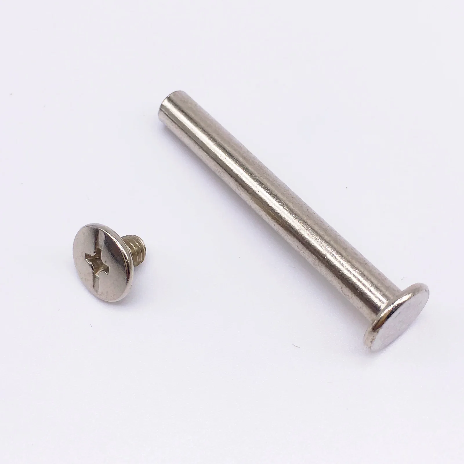 Wkooa Chicago Screws Low Profile Binding Posts Dia 5 mm Length 5-100mm Steel Nickel Plating