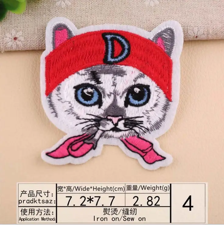 New arrival 10 pcs cartoon animals Embroidered patches iron on fashion clothing bag hat shoe Motif Applique embroidery accessory