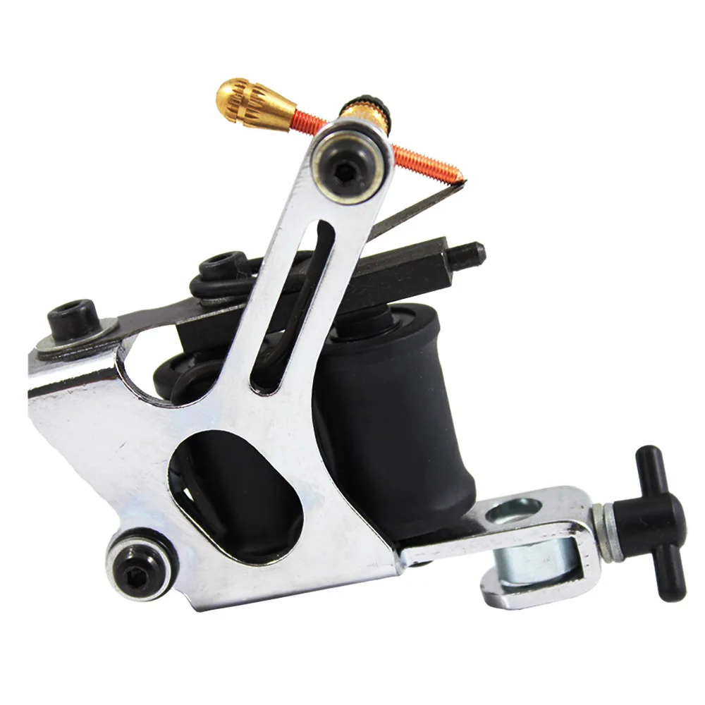 Compleet Tattoo Machine Kit Set 2 Coils Guns Power Tattoo Beginner Grips Kits Permanente Make-Up Starter Tattoo Kit