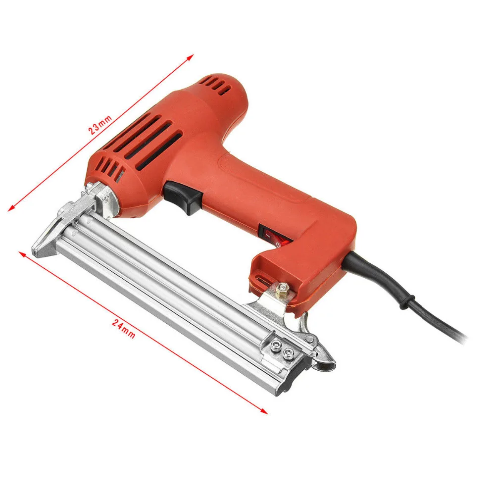 WENXING 1800W 220V Electric Nailer 10-30mm Straight Nail Staple Piercing Gun Lightweight Woodworking Power Tool