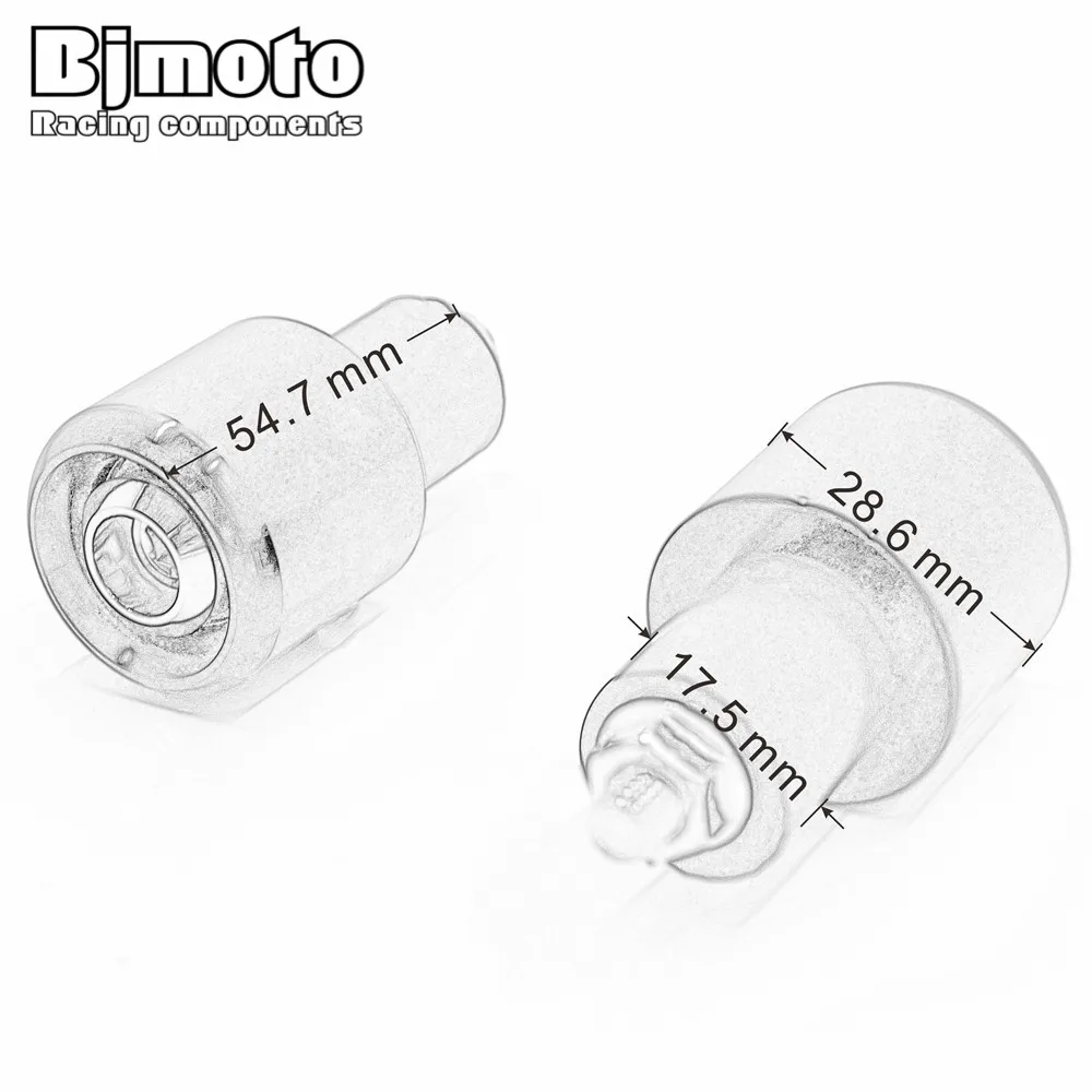 Bjmoto motorcycle CNC 22mm Handlebar Grip End Anti Vibration Silder Plug for honda suzuki Kawasaki yamaha r3 r25 mt09 mt07 moto