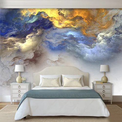 

3d Abstract Colorful Cloud Cloudy Wallpaper Mural for Bedroom Wall Decor Landscape Wall Murals with Pictures Custom