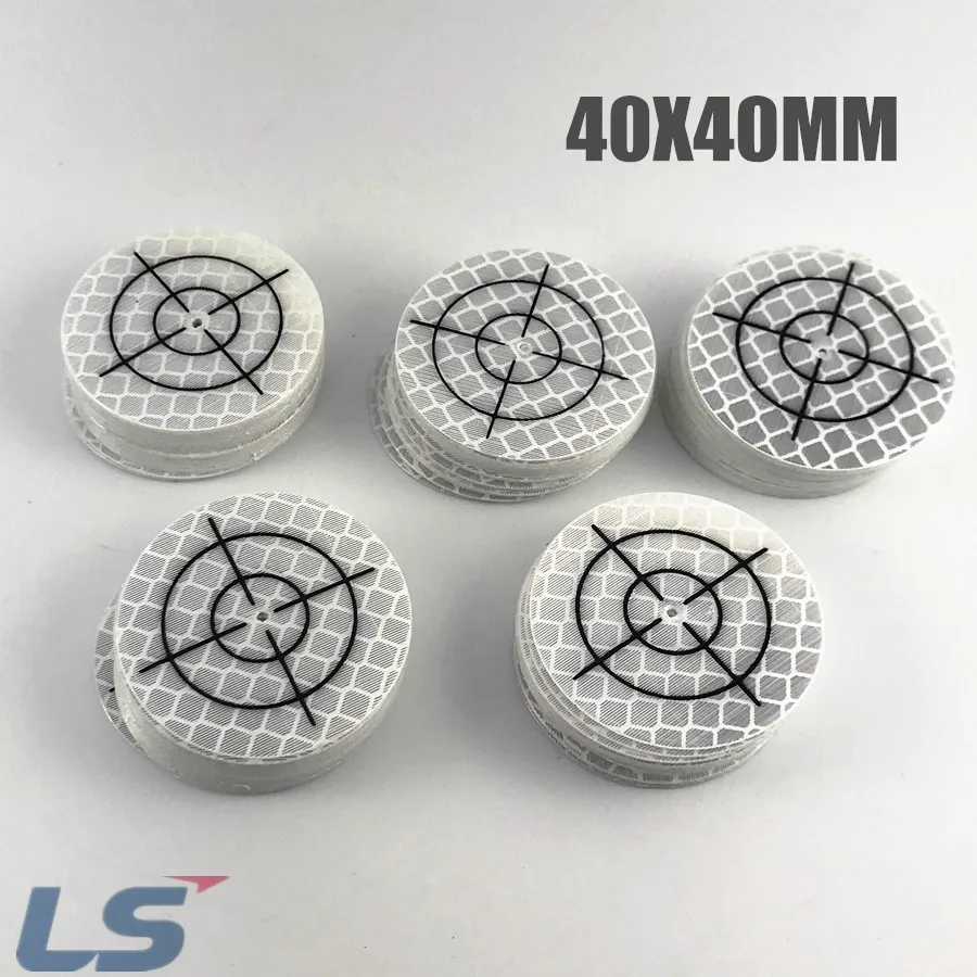 100pcs 원형 반사 시트 40X40MM 반사 대상 (사용자 정의)