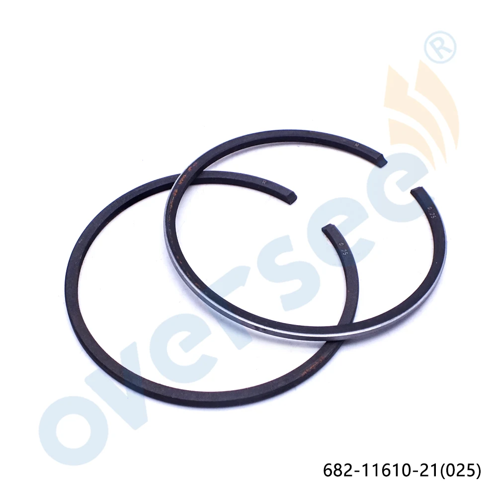 682-11610-11-00 +025 Piston Ring Set For Yamaha Parsun Powertec 9.9HP 15HP 2stroke Outboard Engine Boat Motor aftermark Parts