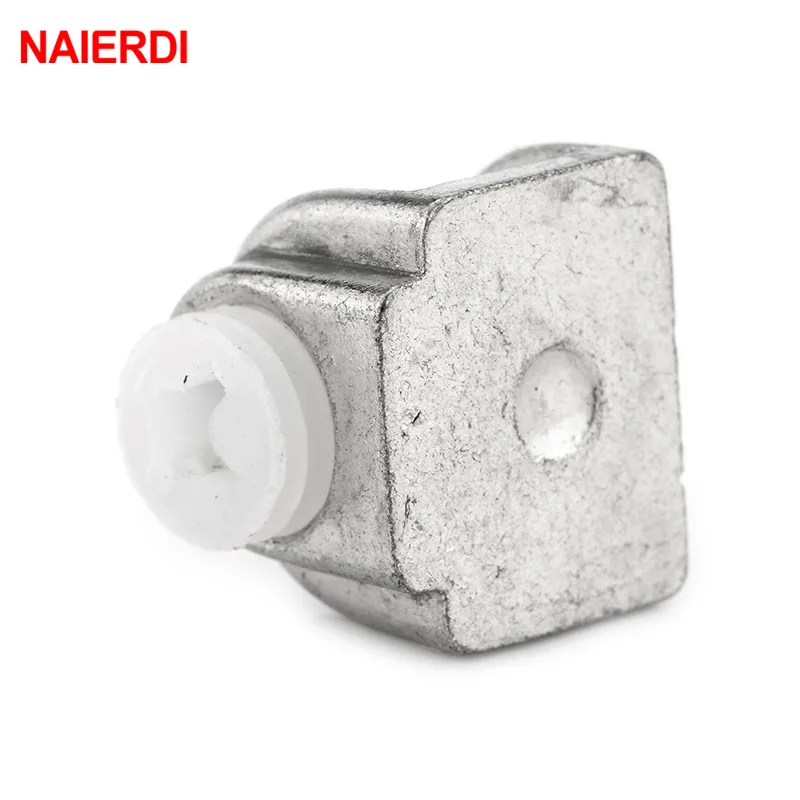 NAIERDI 4PCS Halb Runde Glas Klemmen Zink Legierung Regale Unterstützung Ecke Halterung Clips Für 8mm Dicken Möbel Hardware