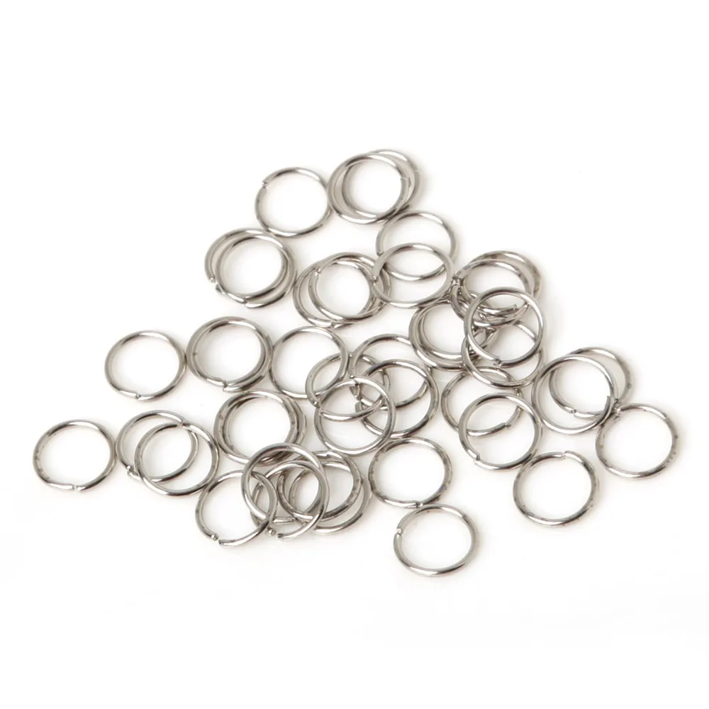 Beadia 600pcs 0.8*8mm/0.9*10mm link loop Silver Gold Rhodium Black Bronze Open Jump Ring for DIY Jewelry Findings