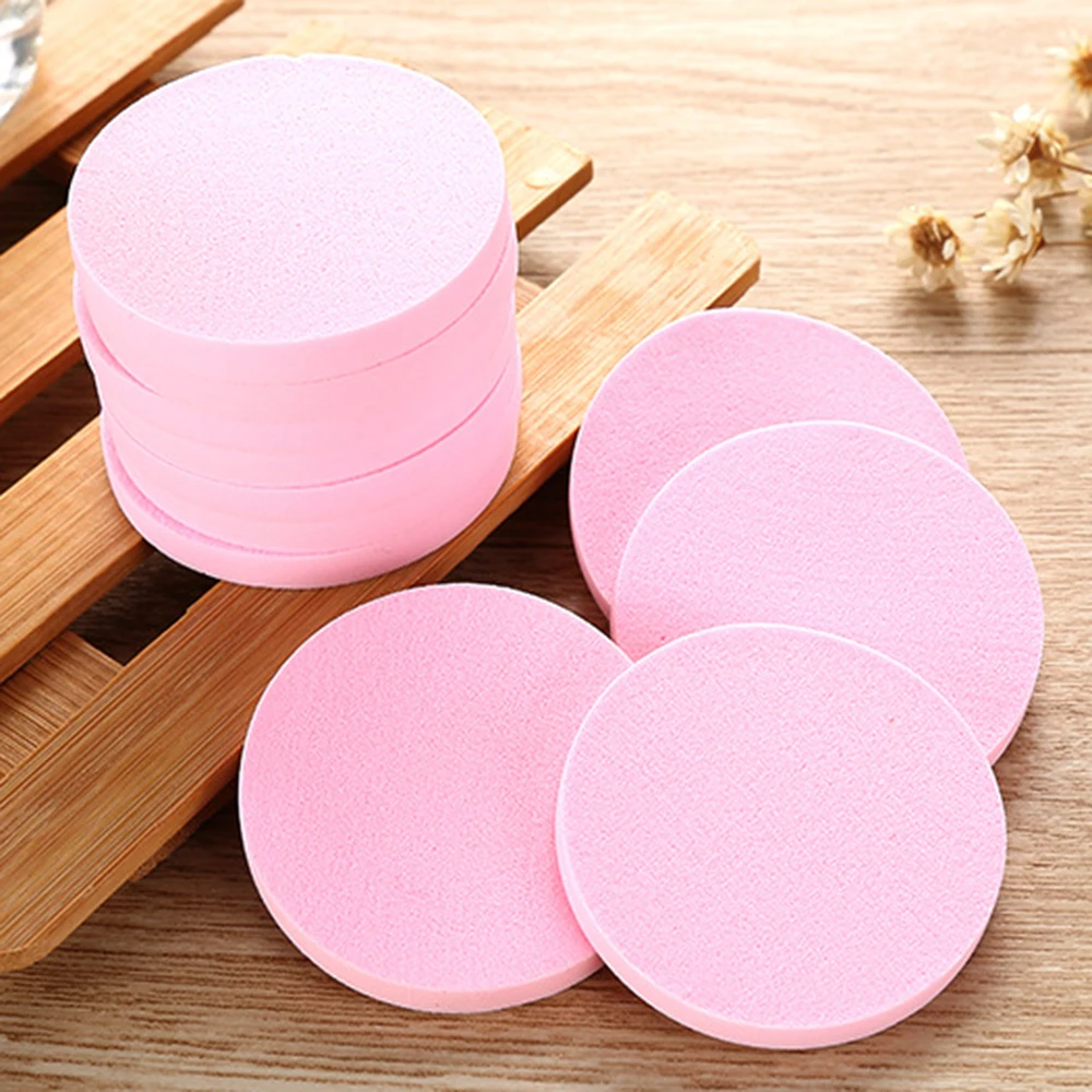 20 stks Vrouwen Schoonheid Zachte Reiniging Spons Natuurlijke Gezicht Wassen Puff Facial Cleaning Pad Puff Makeup Tools Nieuwe Willekeurige Kleur