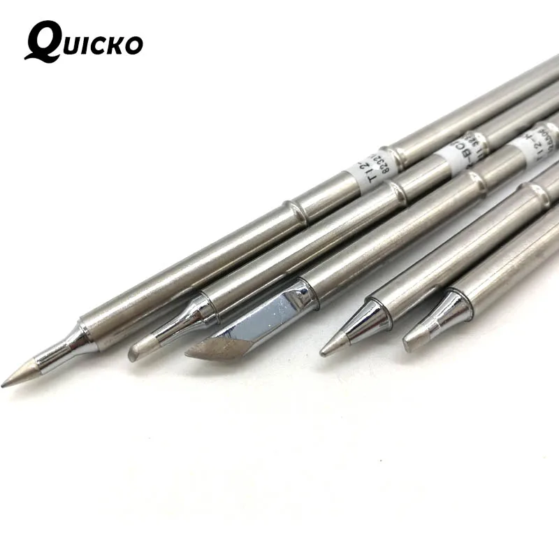 QUICKO T12-KF T12-B2 T12-BC2 T12-D24 IL Electronic Soldering Iron Tips Solder Iron 220v Welding Tip For Soldering Repair Station