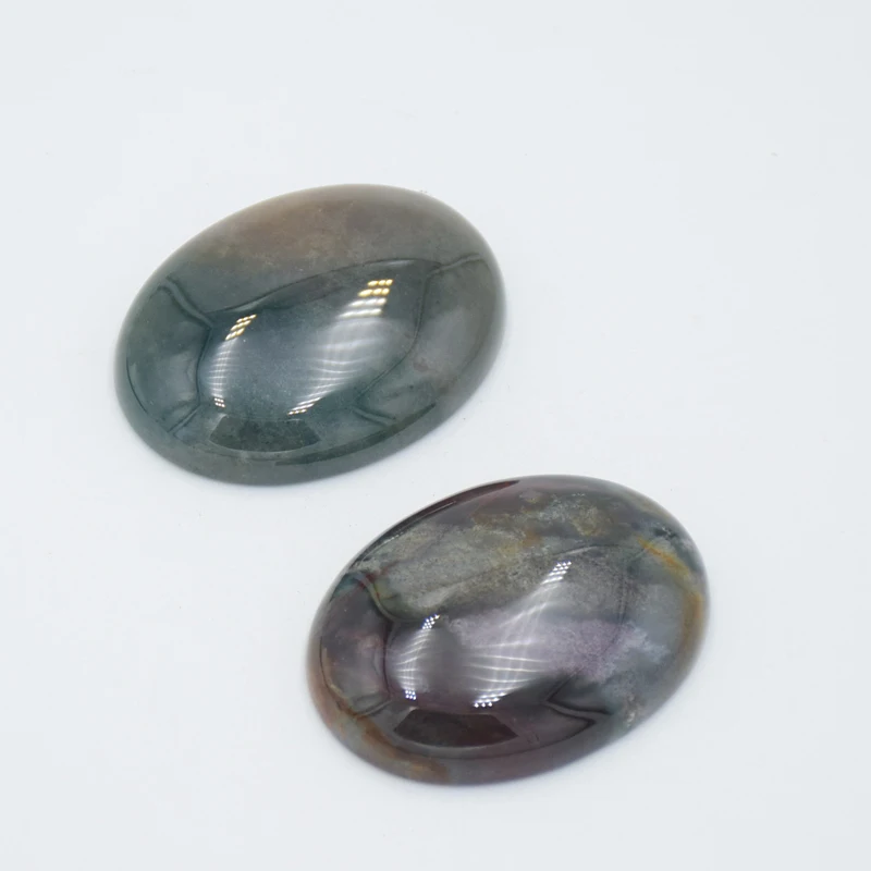 Natuurlijke Ovale Losse Steen Geen Boor Gat Groene Indian Agaat Onyx Cab Cabochon Kralen Voor Vrouwen Mannen Sieraden Maken Diy handgemaakte