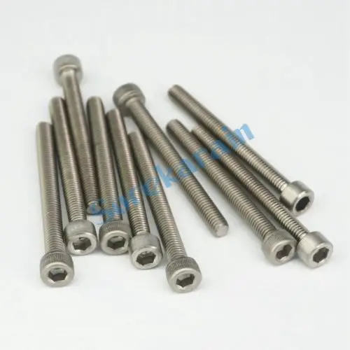 LOT 10 M6 x 60mm TA2 GR2 Titanium Hex Socket Head Cap Screw Bolts Anti Acid Corrosion DIN 912