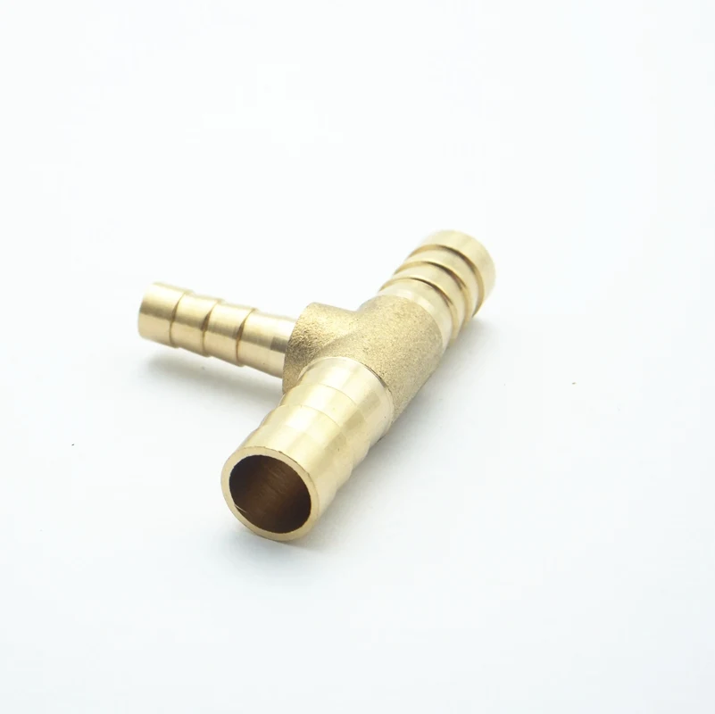 Tee Type Reducing Hose Barb Brass Barbed Tube Pipe Fitting Reducer Coupler Connector Adapter For Fuel Gas Water