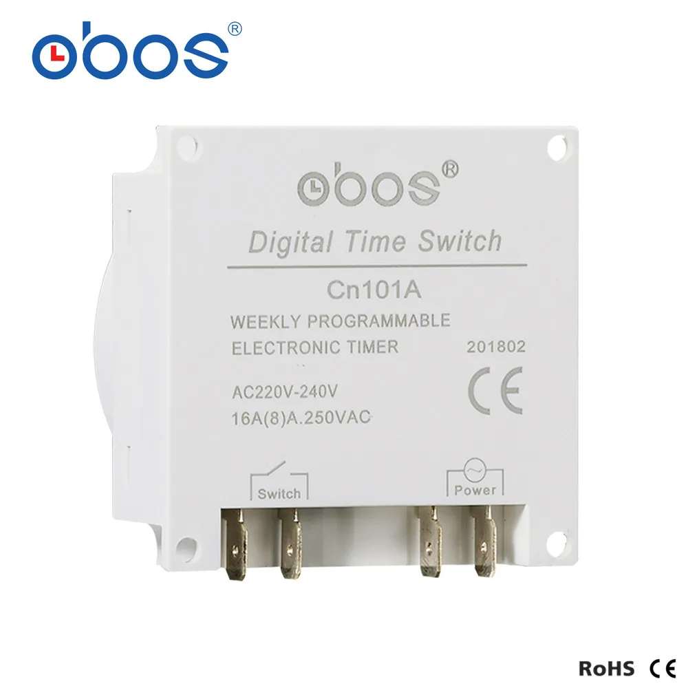 OBOS CN101A AC 220V 230V 240V  Digital LCD Power Timer Programmable Time Switch Relay 16A timers CN101 timer DC12V DC24V