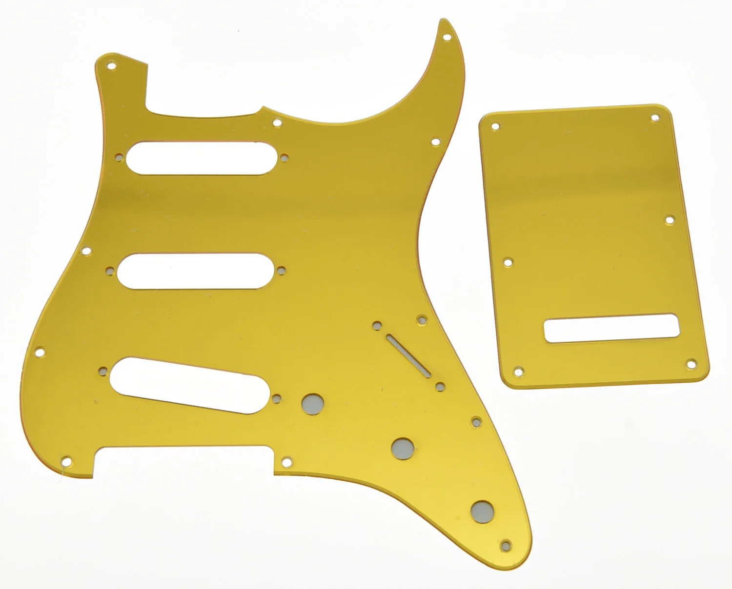 KAISH Gold Mirror SSS ST Style Guitar Pickguard Back Plate Screws fits USA ST