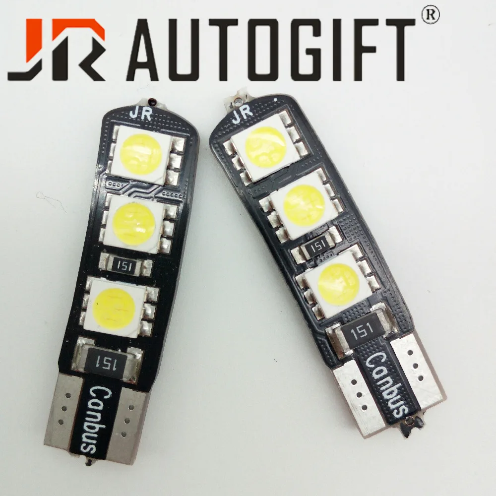 100Pcs T10 194 168 W6W  canblus 6SMD 5050 Car LED Light Bulb white 12V for  and  turn signal light