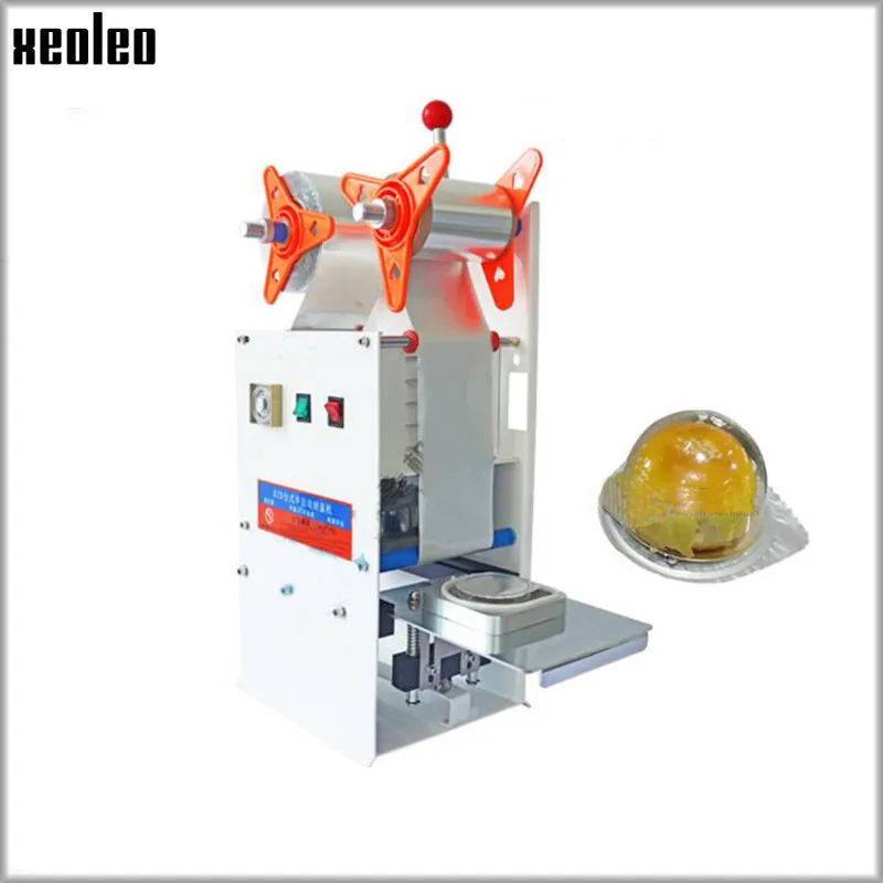 

XEOLEO Manual PET Aluminum Foil Cup Sealing Machine Aluminum Film Egg Yolk Cake Cup Sealer for 76mm Milk Tea/Coffee for Shop