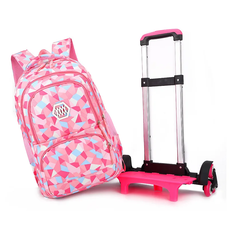 kids Travel luggage Rolling School Bags Trolley bag Backpack On wheels Girls Trolley School backpacks wheeled bags for girls sac