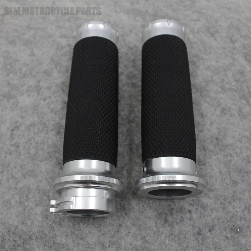 Motorcycle Hand Grips All Black Silver Golden CNC Fit For Harley Touring Sportster Dyna Softail VRSC 25mm