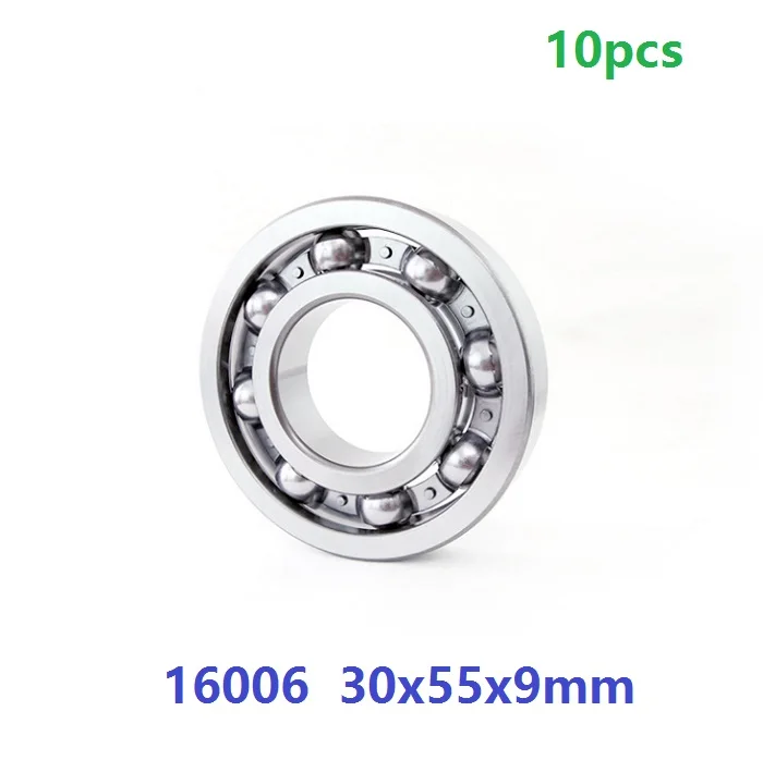 10pcs/lot bearing 16006 open type 30x55x9 mm Deep Groove Ball bearing 30*55*9mm Thin section high quality