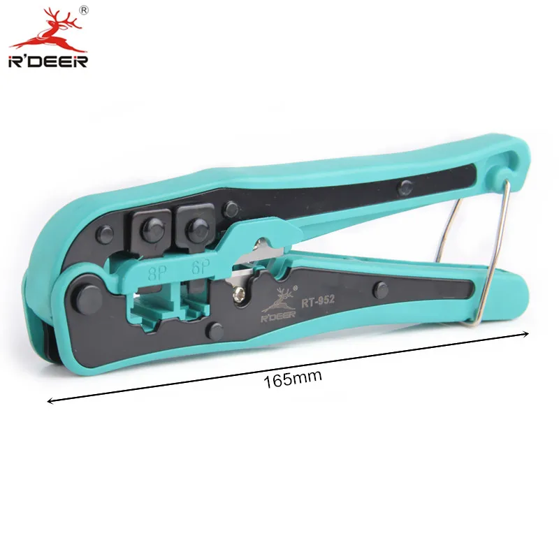 RDEER 3-in-1 Wire Stripper 4P/6P/8P Network Crimping Pliers Cable Cutter Multifunctional Electrician Crimping Tool